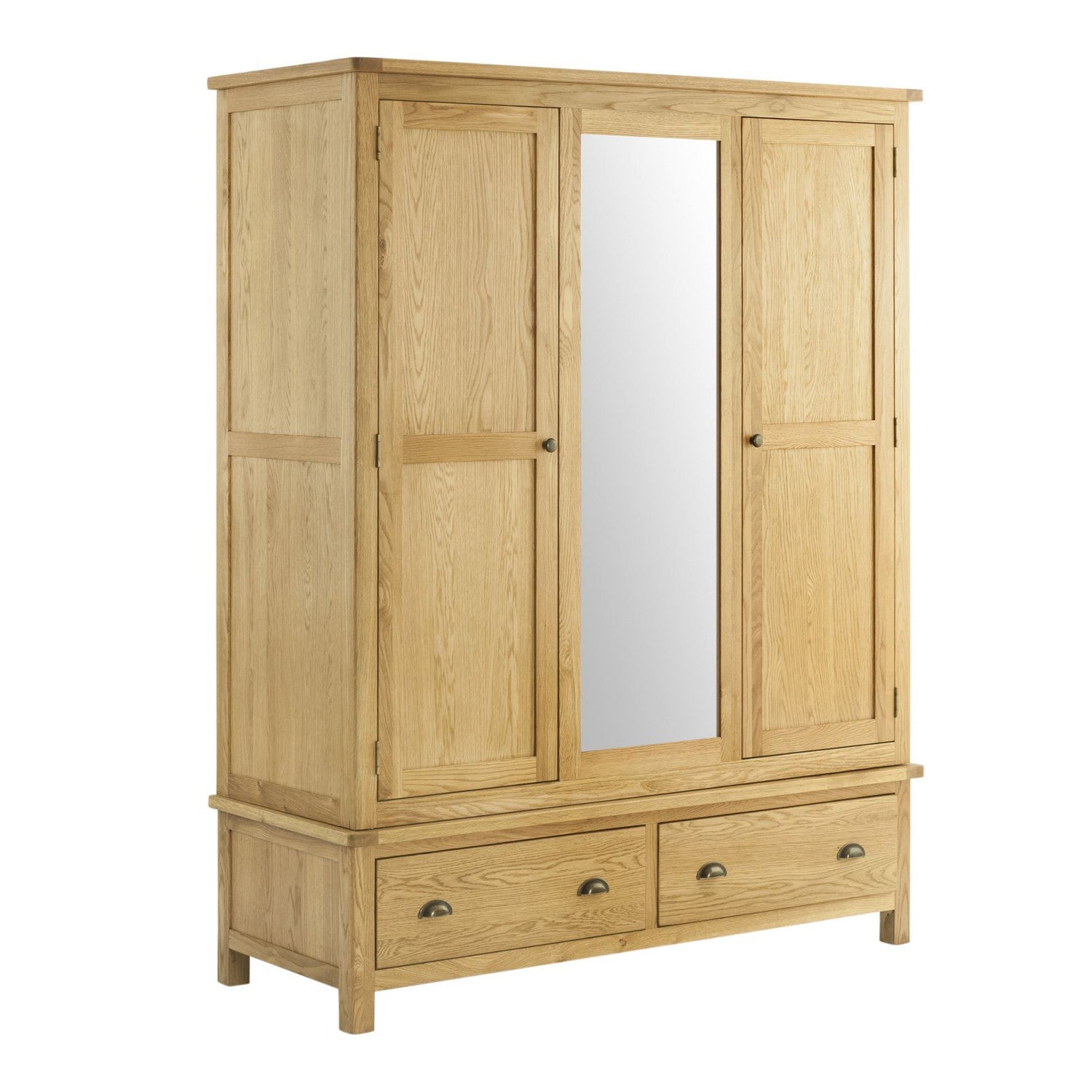 Portland oak triple wardrobe