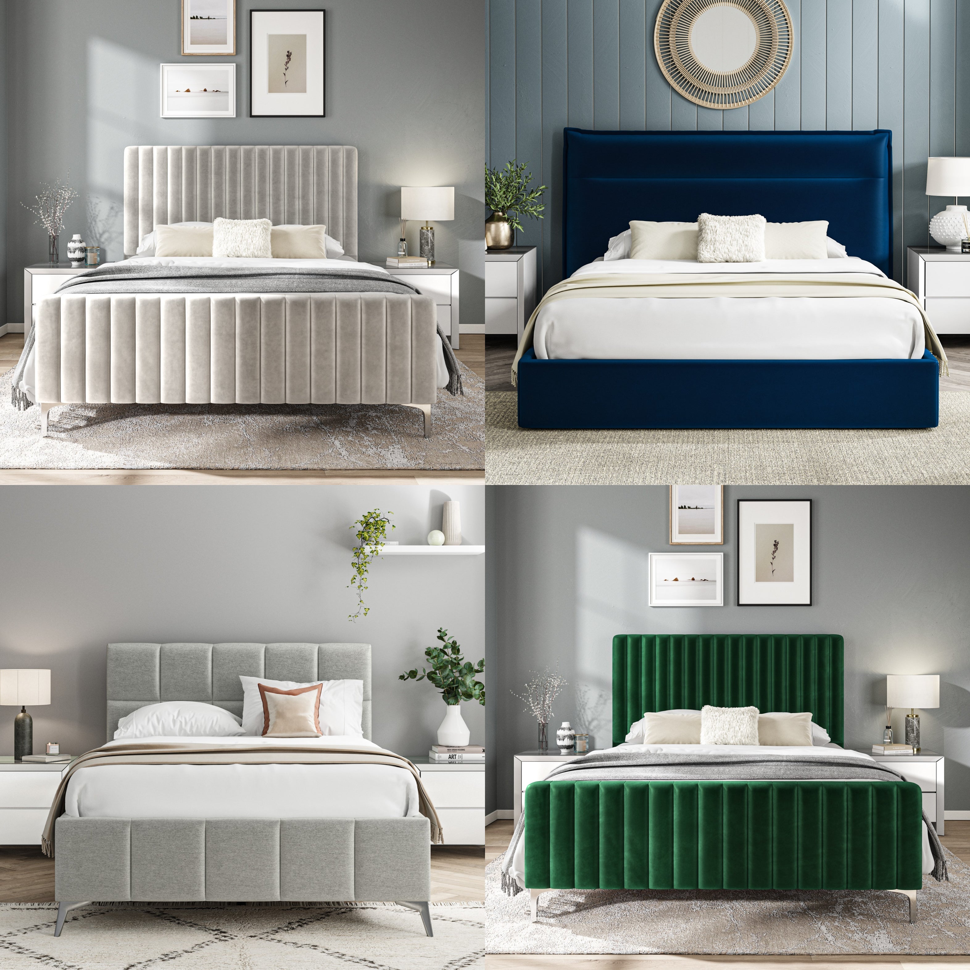 Fabric Upholstered Bed Collection