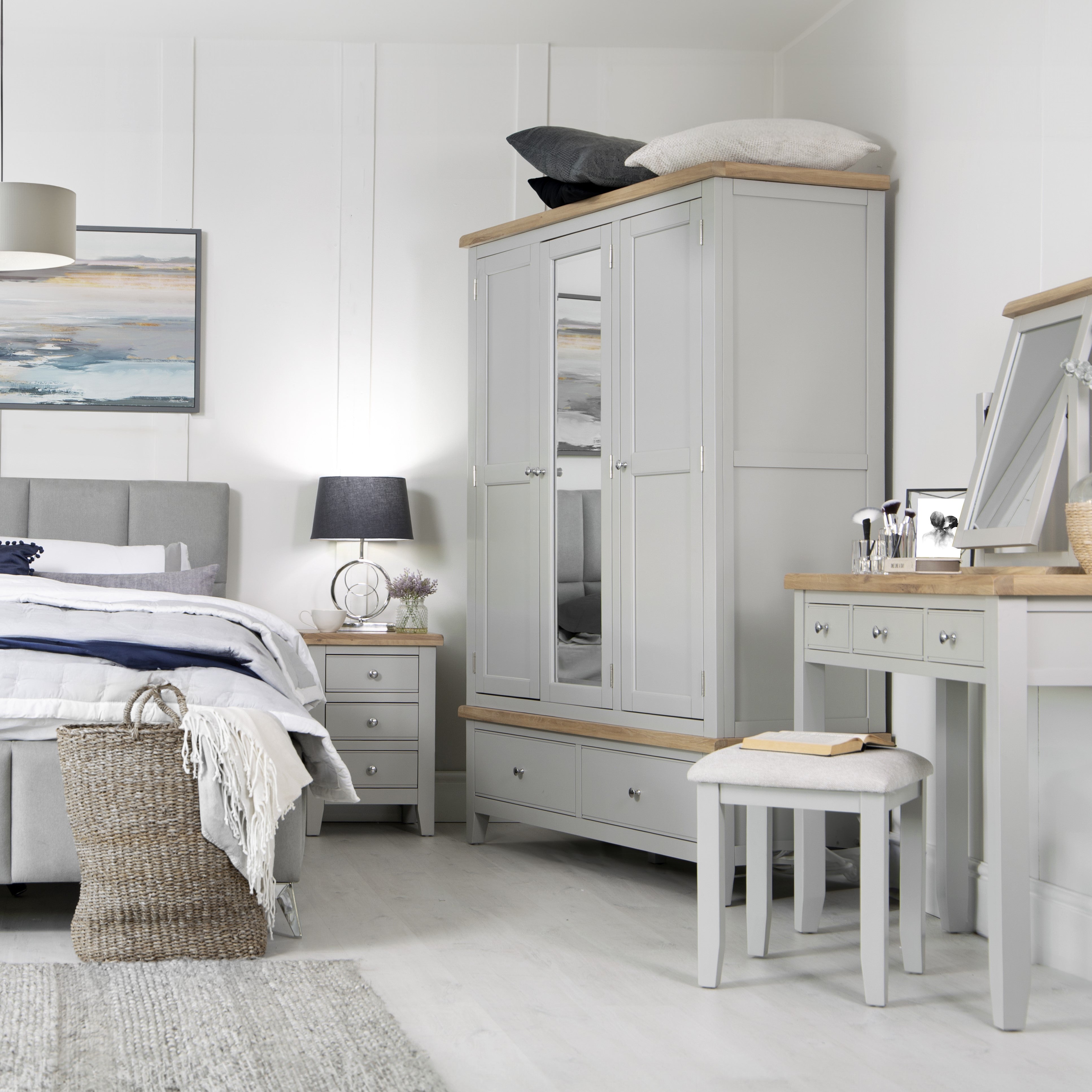 Earlham Grey Painted & Oak Bedroom Furniture