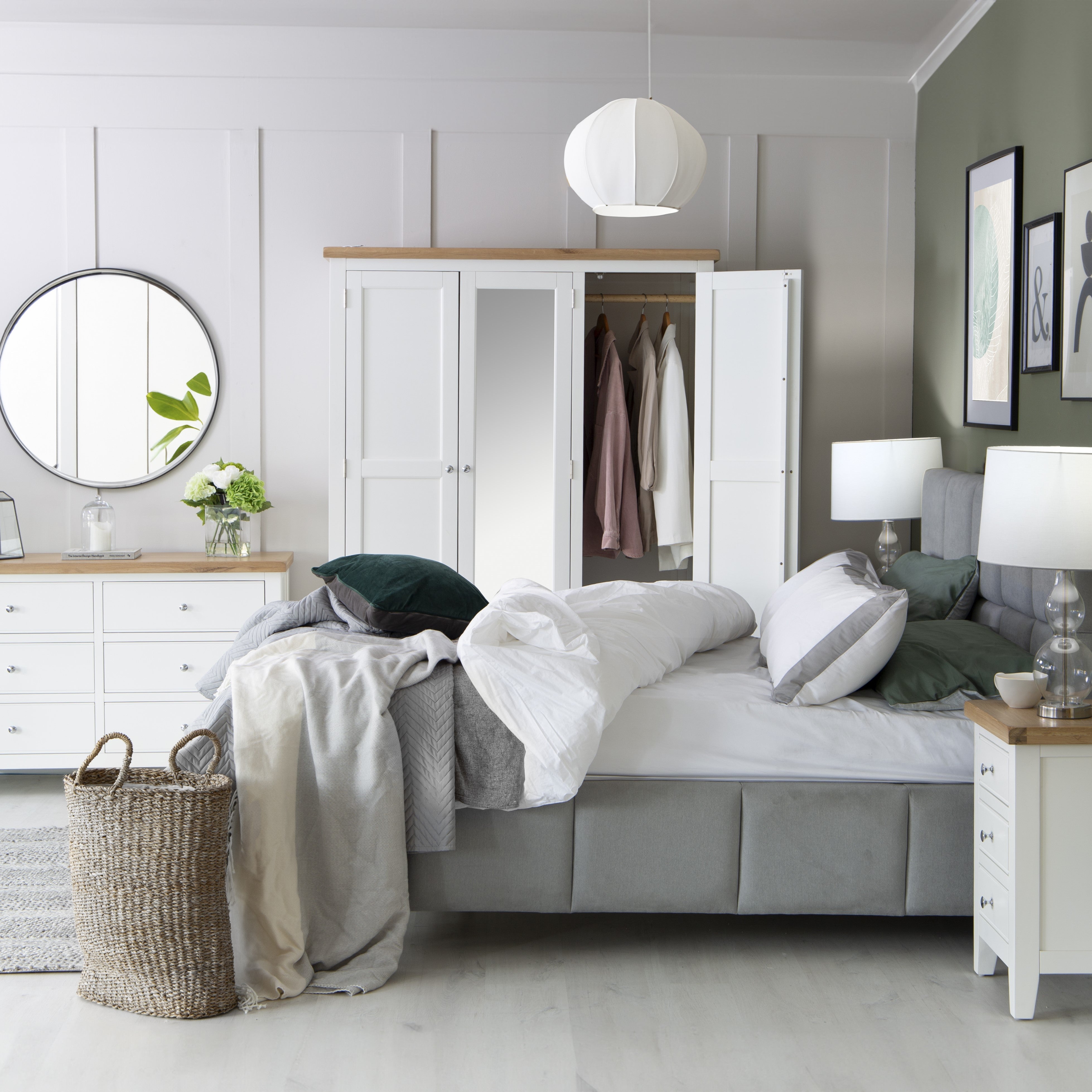 Earlham White Painted & Oak Bedroom Furniture