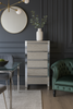 Sloane Oak & Chrome Chest of Drawers - 5 Drawer