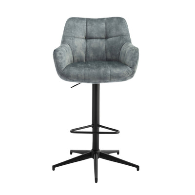 Jade Swivel Bar Stool - Stone Blue