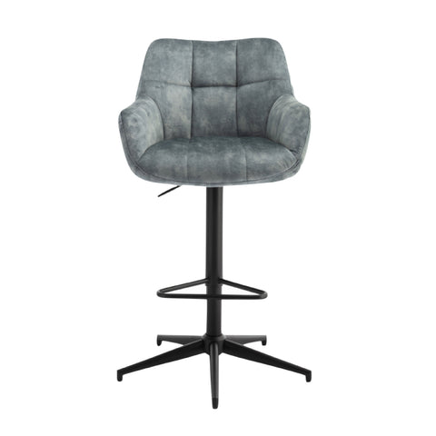Jade Swivel Bar Stool - Stone Blue