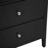 Rimini Oak & Jet Black Painted Chest of Drawers - 6 Drawer