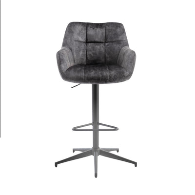 Jade Swivel Bar Stool - Charcoal