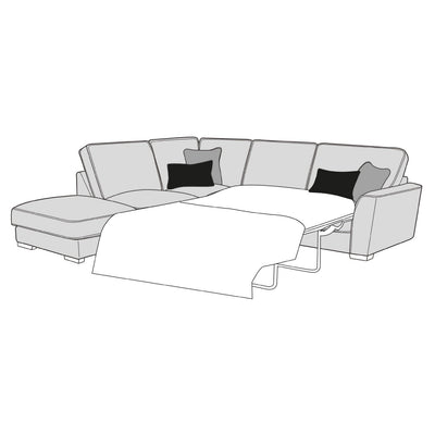 Caspian Sofa - 1 Corner 2 Sofa Bed With Fixed Top Stool (Standard Back)