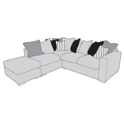 Montana Sofa - 1 Corner 2 with Footstool (Pillow Back)