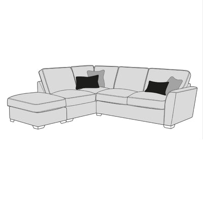Caspian Sofa - 1 Corner 2 With Storage Stool (Standard Back)