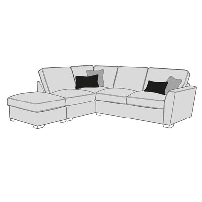Caspian Sofa - 1 Corner 2 With Storage Stool (Standard Back)
