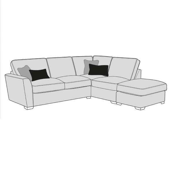 Caspian Sofa - 2 Corner 1 With Fixed Top Stool (Standard Back)