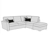 Caspian Sofa - 2 Corner 1 With Fixed Top Stool (Standard Back)