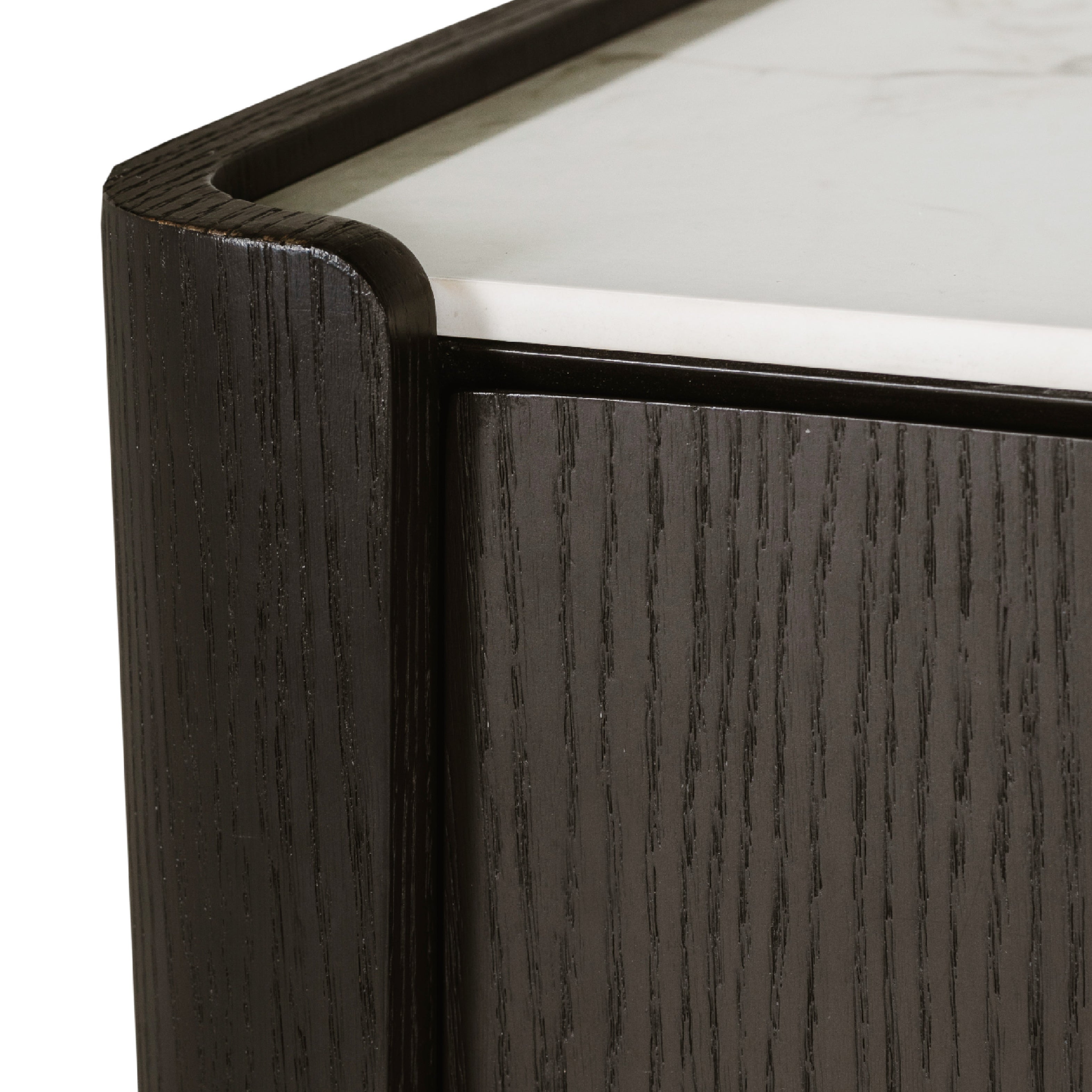 Rhodes 2 Drawer Bedside Table - Ebony