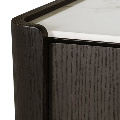 Rhodes 2 Drawer Bedside Table - Ebony