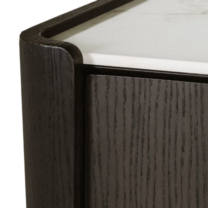 Rhodes 2 Drawer Bedside Table - Ebony
