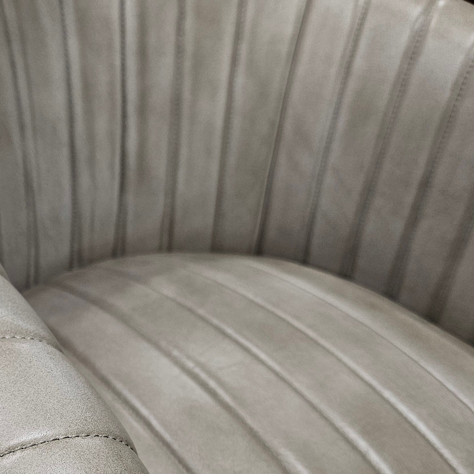Finsbury Leather & Iron Chair - Light Grey