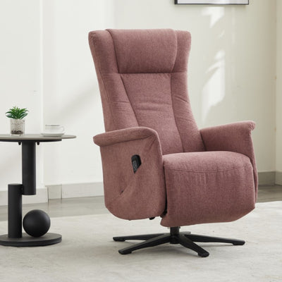 Apero Swivel Electric Recliner Armchair - Rose
