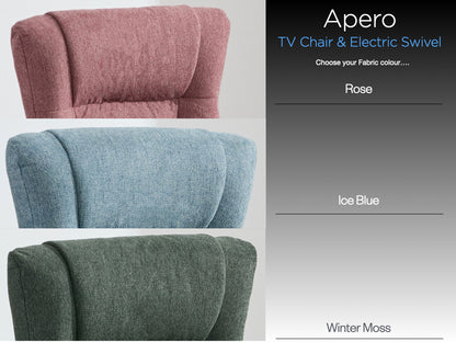 Apero Swivel Electric Recliner Armchair - Rose