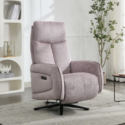 Prestige Fabric Electric Swivel Chair - Lavender