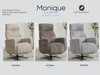 Monique Dual Motor Electric Armchair - Stone