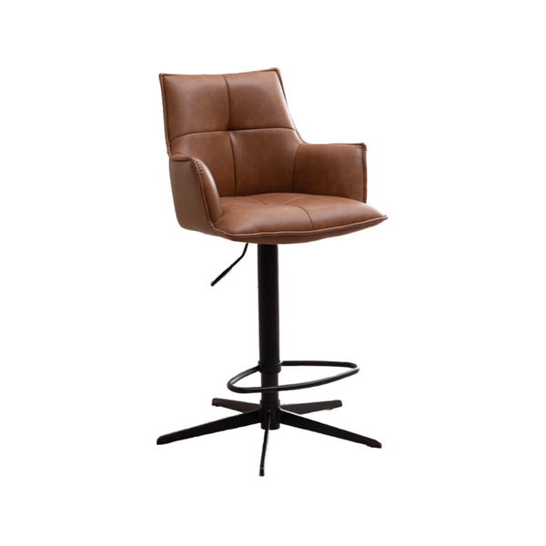 Jacob Swivel Bar Stool - Tan PU