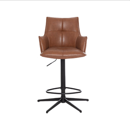 Jacob Swivel Bar Stool - Tan PU