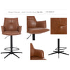Jacob Swivel Bar Stool - Tan PU