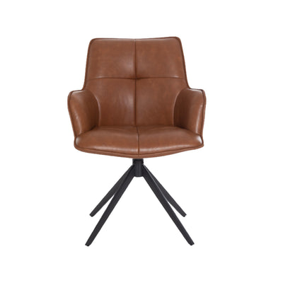 Jacob Swivel Dining Chair - Tan PU