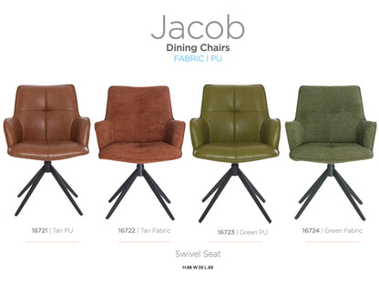 Jacob Swivel Dining Chair - Tan PU