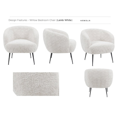 Willow Accent Chair - Lamb White