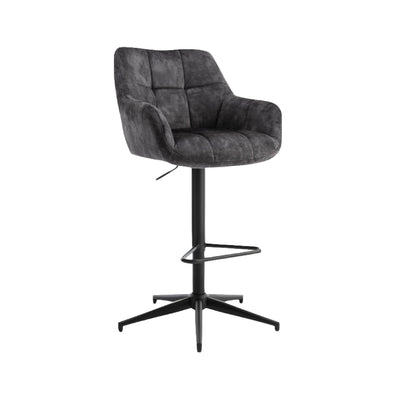 Jade Swivel Bar Stool - Charcoal