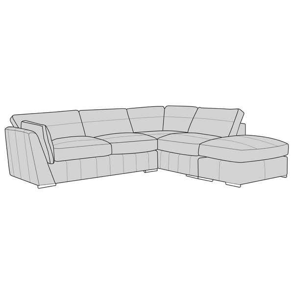 Phoenix Leather Sofa - 2 Corner 1 With Stool