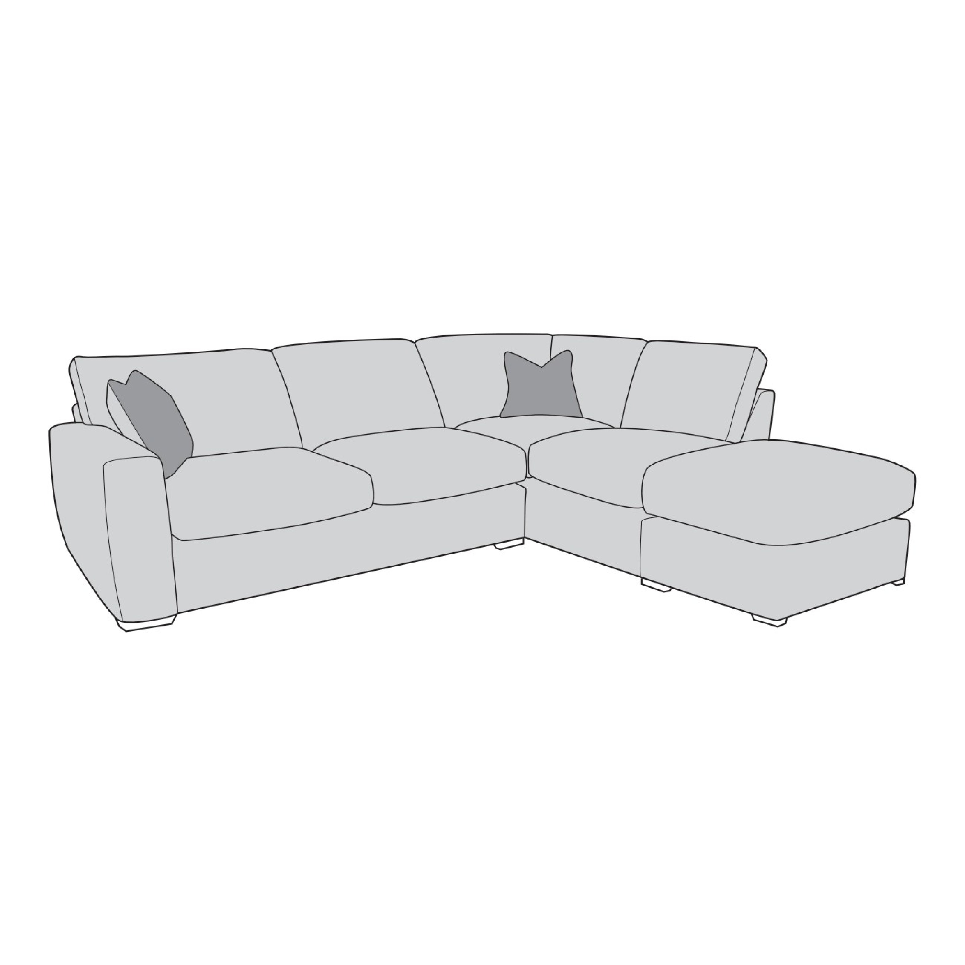 Montana Sofa - 2 Corner 1 with Footstool (Standard Back)