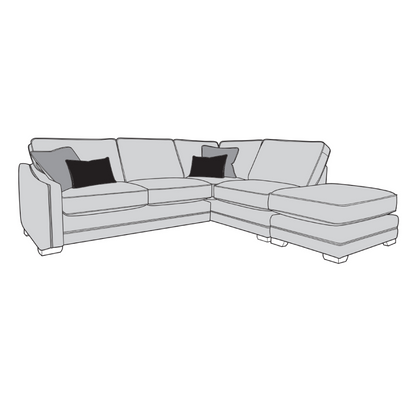 Evie Sofa - 2 Corner 1 with Footstool