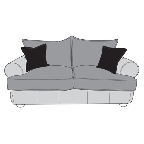 Horatio Leather & Fabric Sofa - 2 Seater (Standard Back)