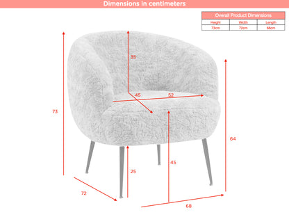 Willow Accent Chair - Lamb White