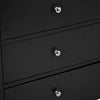 Rimini Oak & Jet Black Painted Chest of Drawers - 6 Drawer