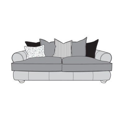 Viscount Mix Sofa - 3 Seater (Pillow Back)