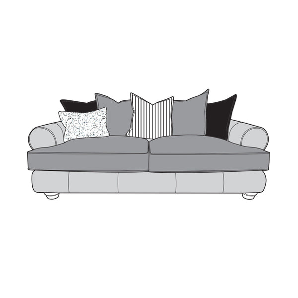 Viscount Mix Sofa - 3 Seater (Pillow Back)