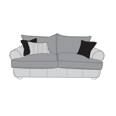 Viscount Mix Sofa - 3 Seater (Standard Back)