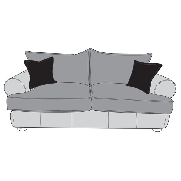 Horatio Leather & Fabric Sofa - 3 Seater (Standard Back)