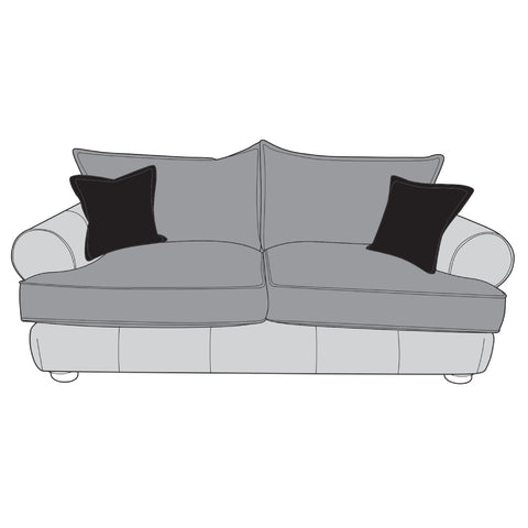Horatio Leather & Fabric Sofa - 3 Seater (Standard Back)