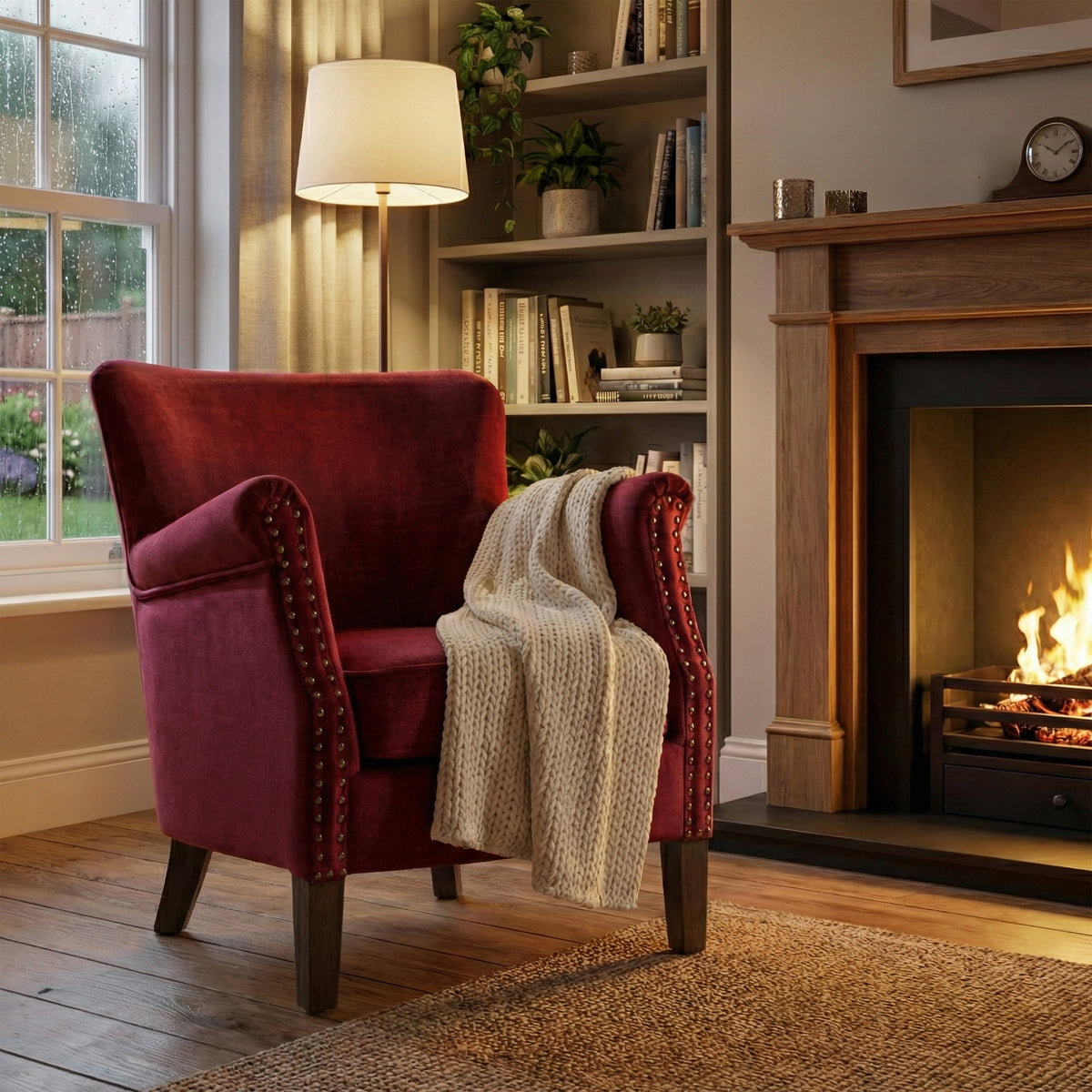 Harlow Accent Arm Chair - Bordeaux