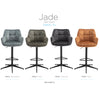 Jade Swivel Bar Stool - Charcoal