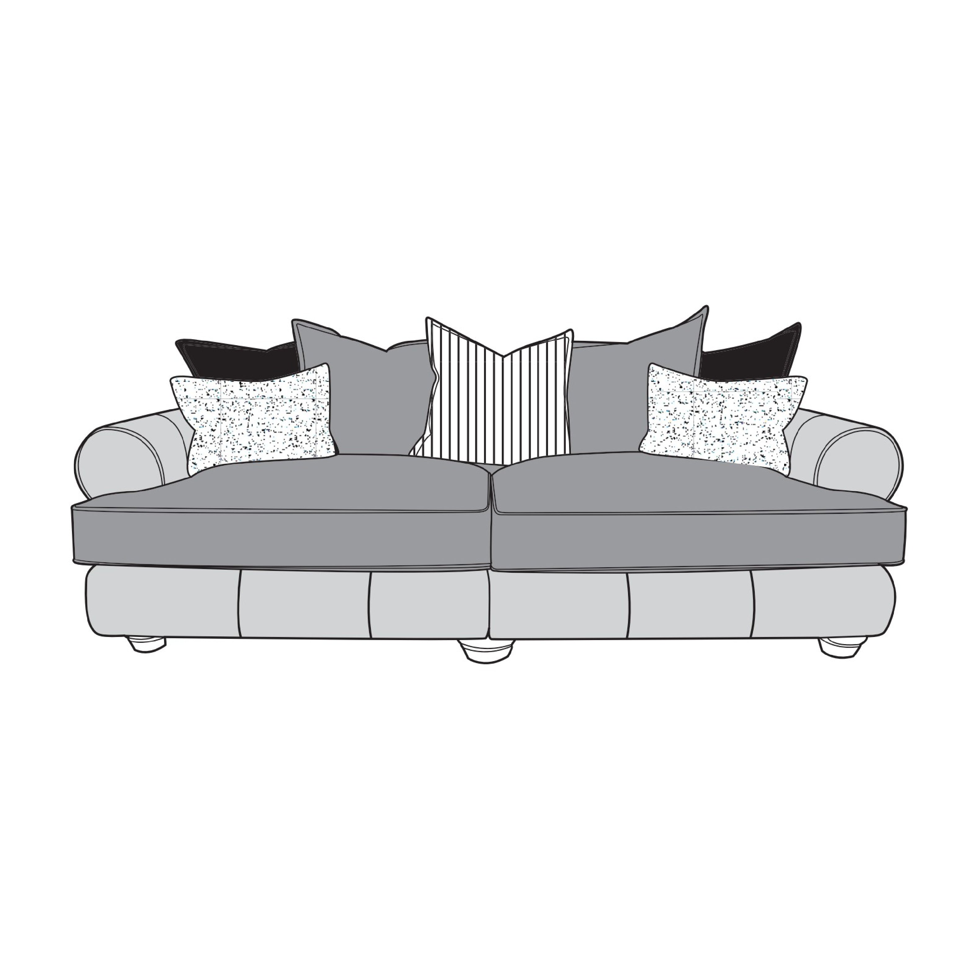 Viscount Mix Sofa - 4 Seater (Pillow Back)