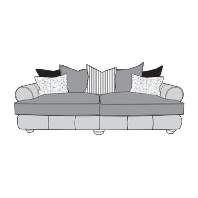 Viscount Mix Sofa - 4 Seater (Pillow Back)