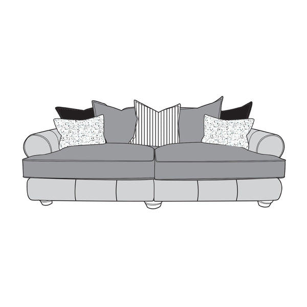 Viscount Mix Sofa - 4 Seater (Pillow Back)