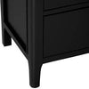 Rimini Oak & Jet Black Painted Chest of Drawers - 6 Drawer