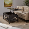 Lift-Top Laptop Coffee Table - Black