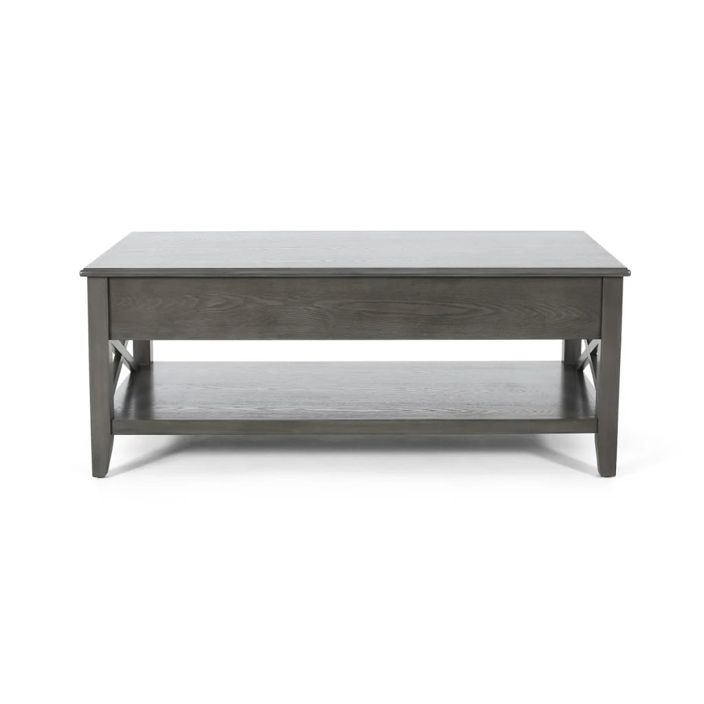 Large Lift-Top Laptop Coffee Table - Grey