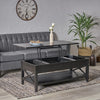 Lift-Top Laptop Coffee Table - Black